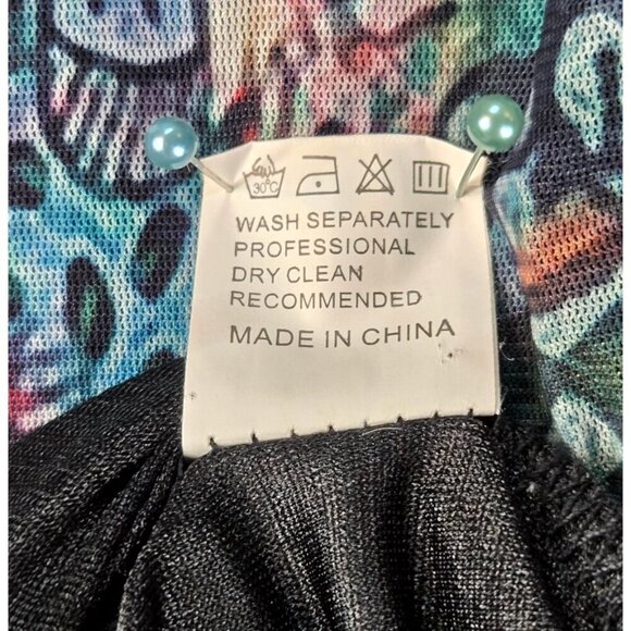 Vtg Sun Face Stretch Mini Skirt Sz 5XL Fully Lined Festival Beach Summer Days - Picture 9 of 11